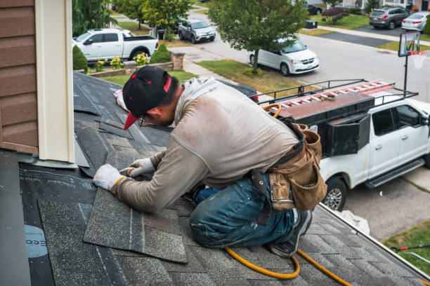 Professional Roofing technician working in Martin City, MT